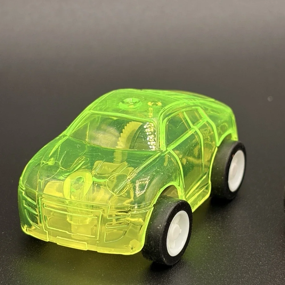 Lot Of 5 Toy Race Cars Transparent Friction-powered Cars 2